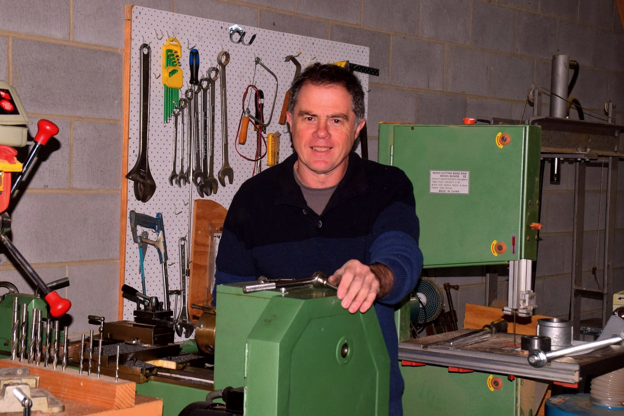 David Dobson working in his workshop